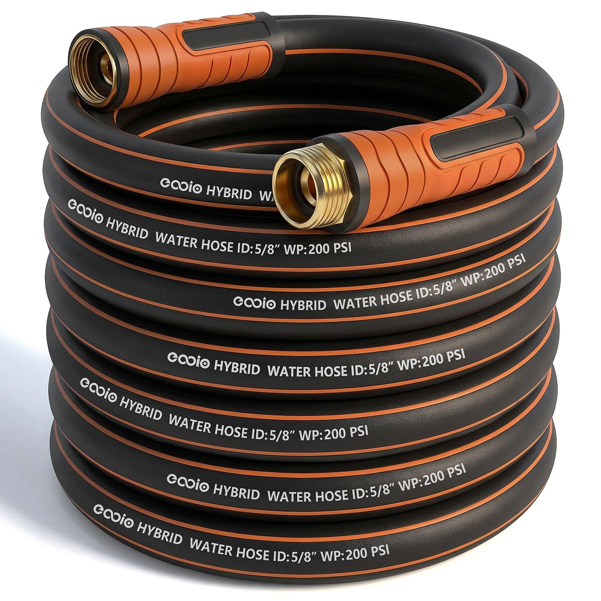 EOOIO garden hose 50ft with coiled design for easy storage and portability