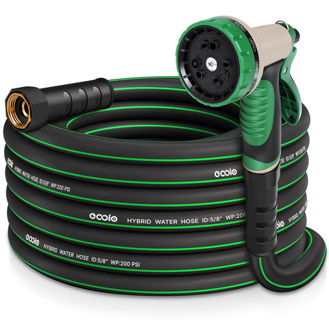 EOOIO heavy-duty garden hose 25ft with kink resistance for smooth watering.