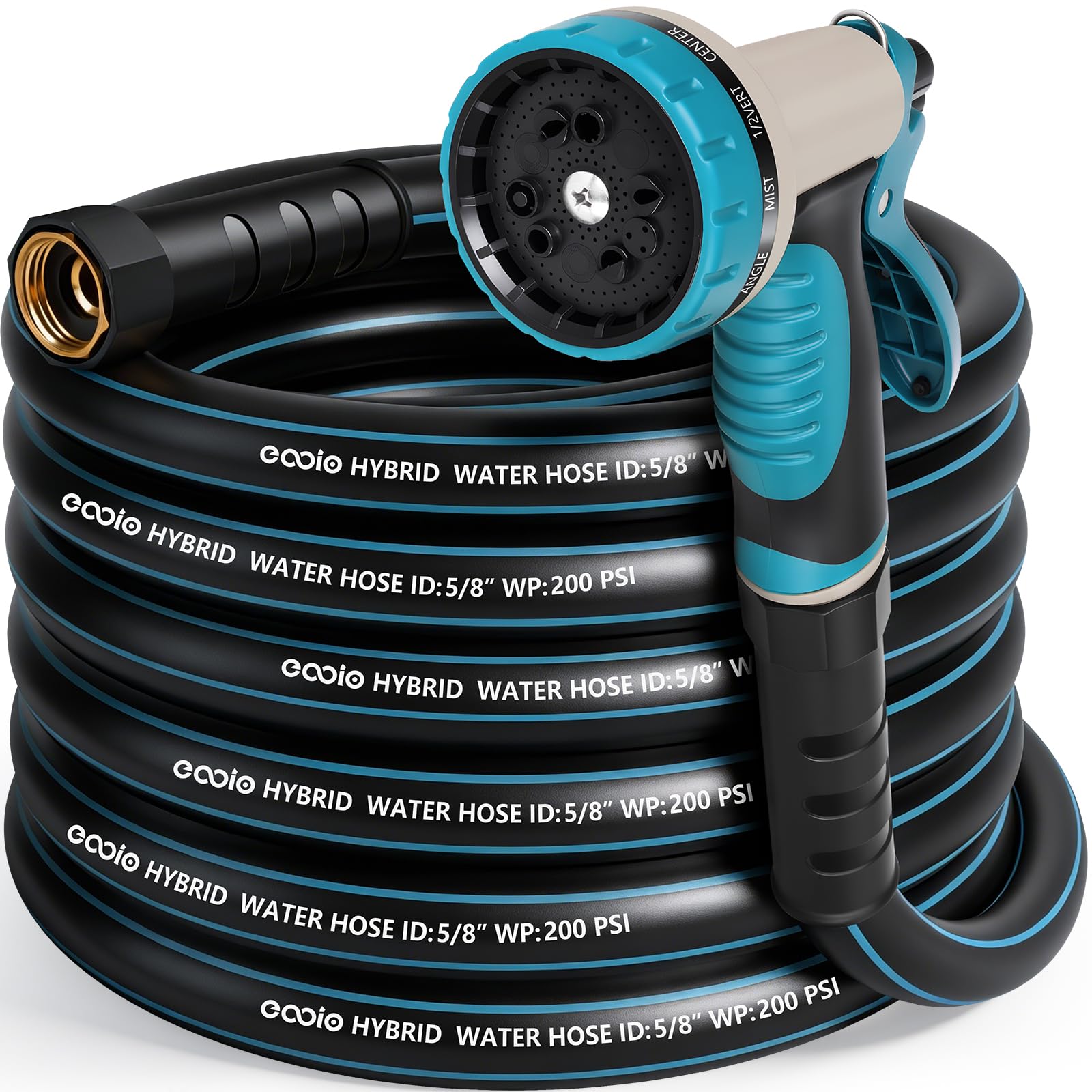 EOOIO heavy-duty garden hose 35ft with memory-kink resistance for smooth watering