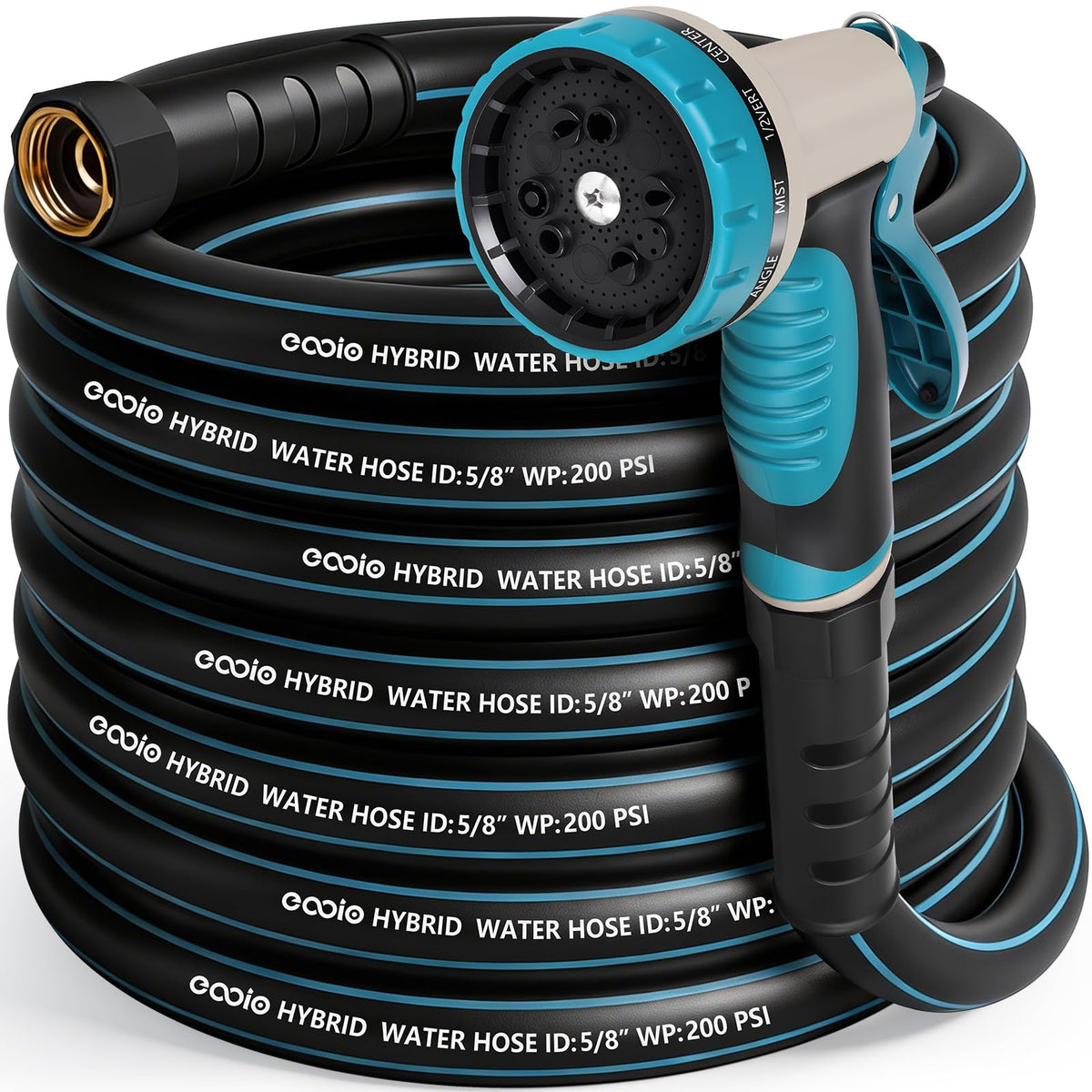 EOOIO heavy-duty garden hose 50 ft for easy, kink-free watering.