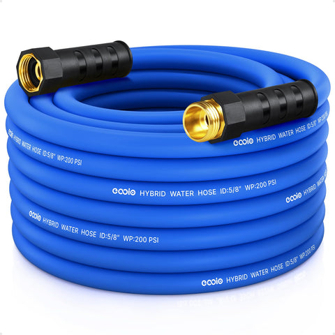 EOOIO heavy-duty garden hose 50ft ready for reliable watering tasks.