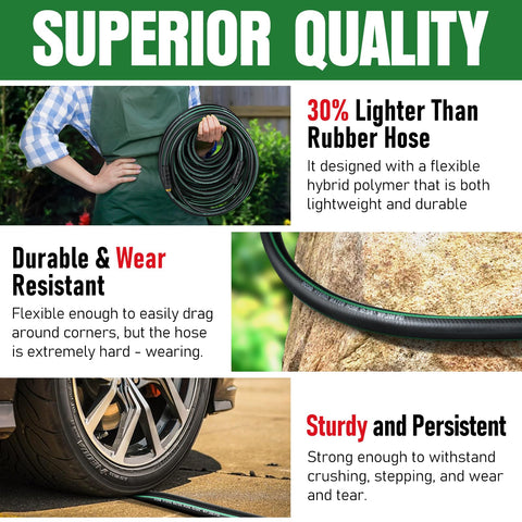 EOOIO lightweight and flexible hose for easy maneuvering.