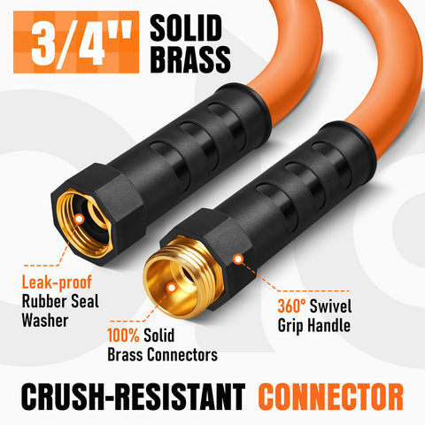 EOOIO lightweight garden hose easy to carry and maneuver around the yard.