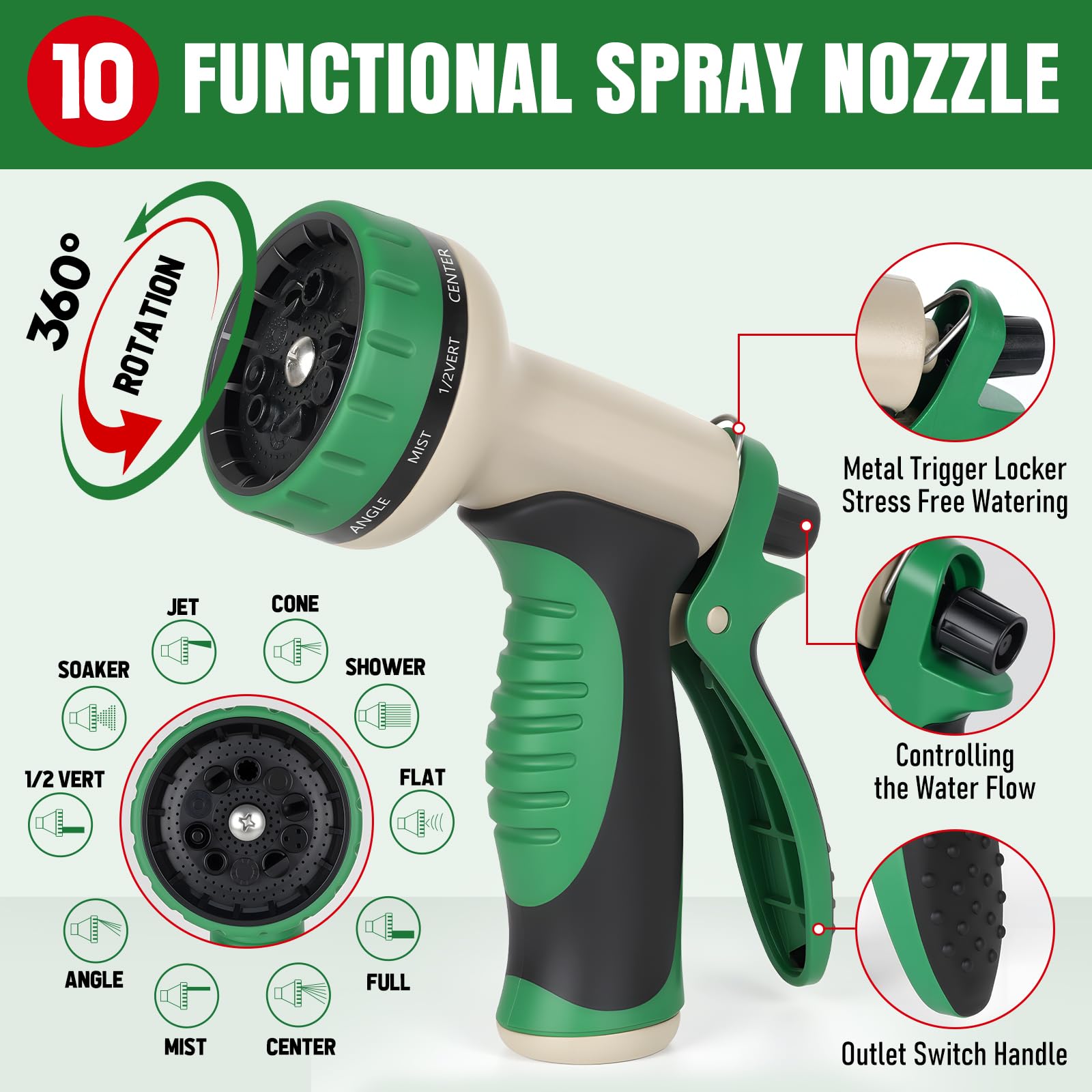 EOOIO wall-hook storage option keeps your hose tidy.