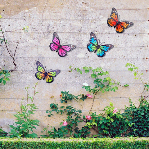 EOORAU orange butterfly wall art adds bright focal point