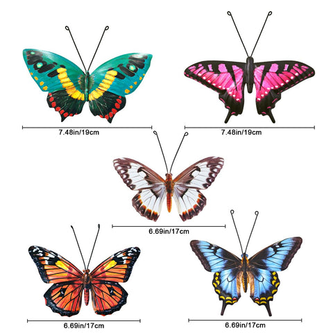 EOORAU butterfly wall decor easy-hang back keyhole for fast setup