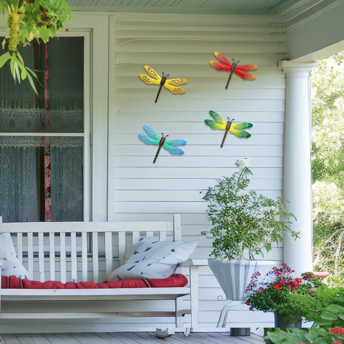 EOORAU dragonflies measure 14.5 x 9.5 inches.