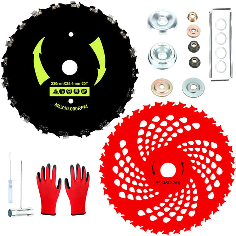 EOPOAYI 9in carbide blade 36T for gas trimmers delivers durable, efficient cuts.