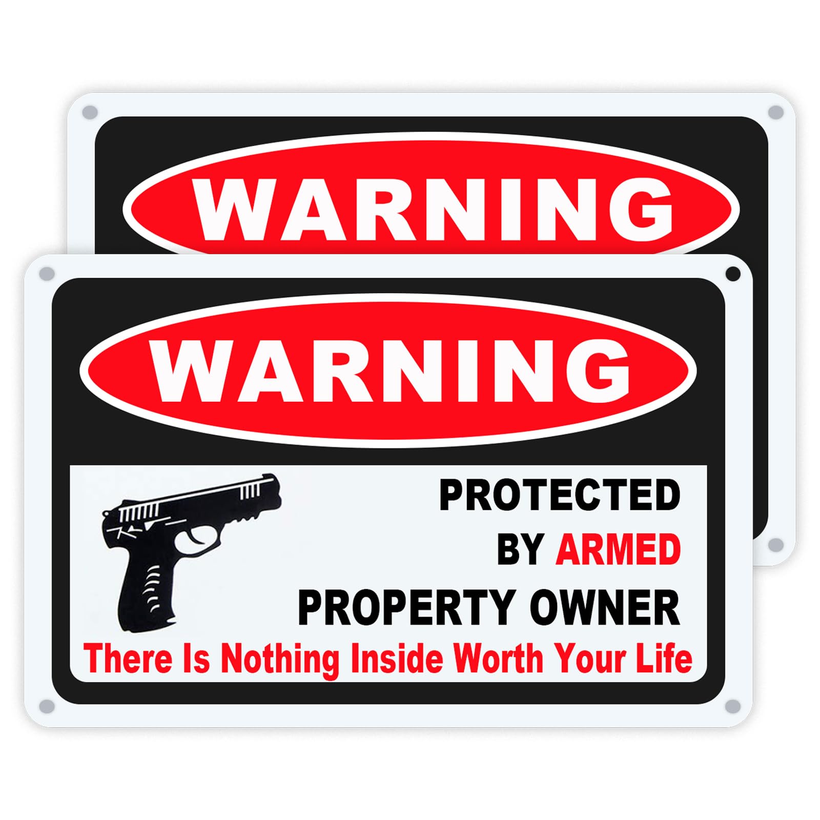 Eoppen gun sign in rust-free aluminum with reflective night visibility.