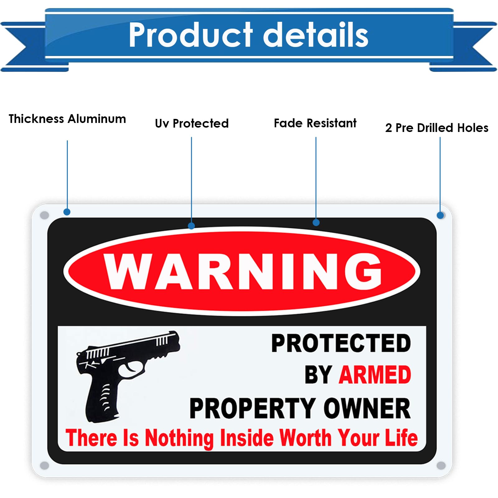 Eoppen rust-free aluminum sign built for outdoor durability.