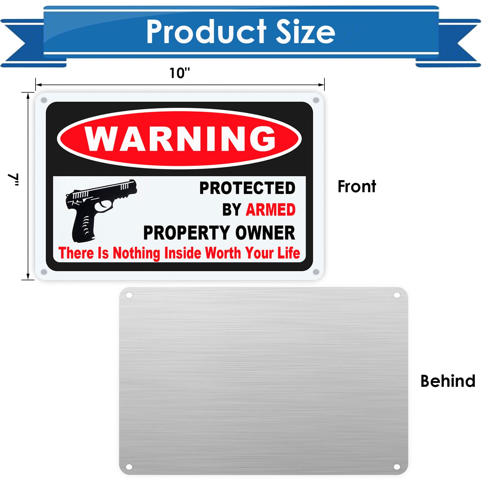 Eoppen warning sign with reflective coating for illuminated visibility.