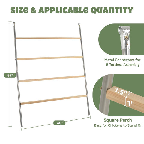 EOWOAN galvanized iron and wood frame delivers durability and weather resistance