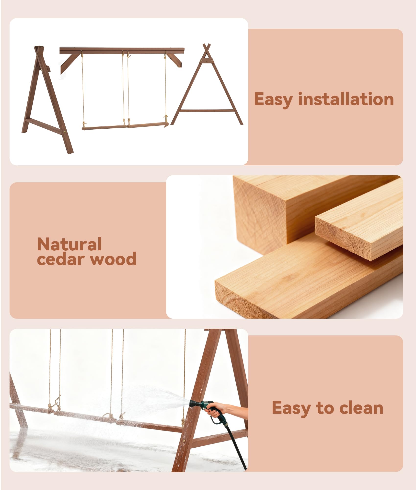 EOWOAN roosting bar features reinforced top beam for stable perching.