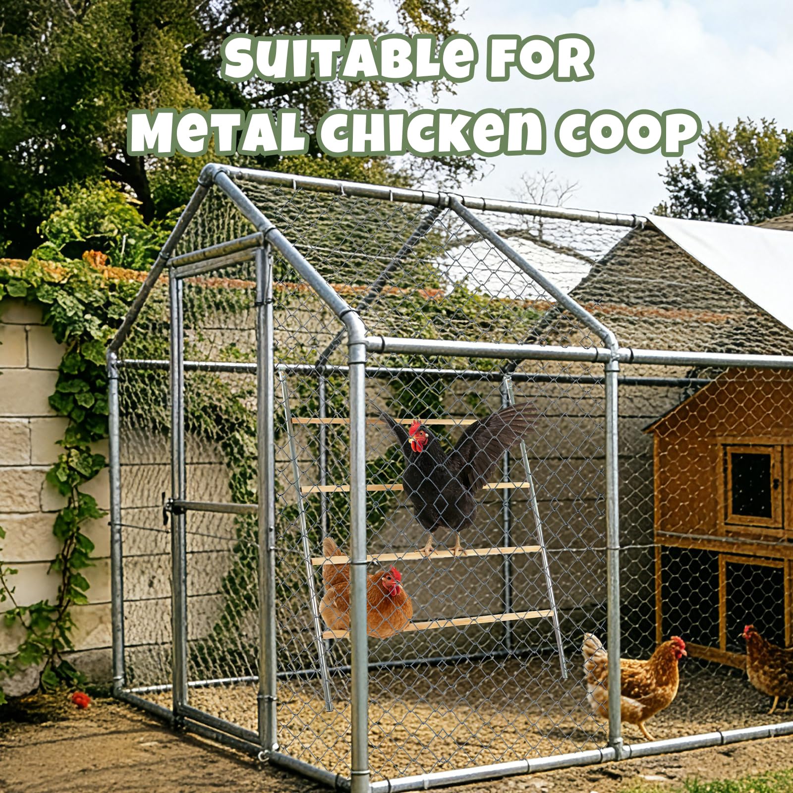 EOWOAN space-saving design maximizes perch area without crowding the coop