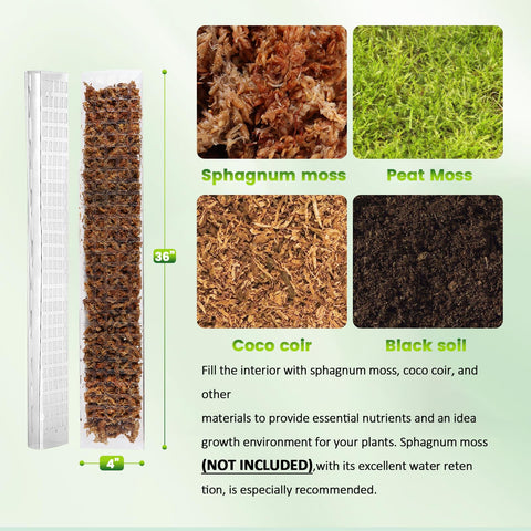 EOX moss pole installation in pot shows simple assembly