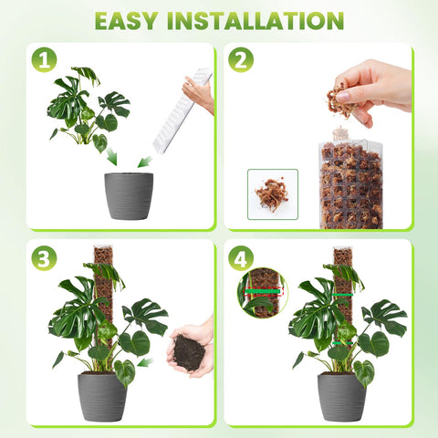EOX plant stake set of four with garden ties for tidy climbers