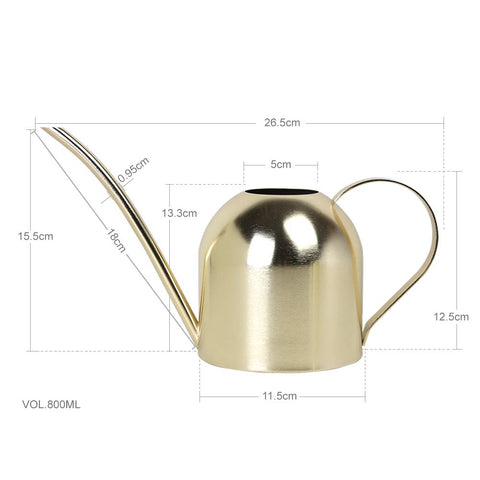 E.Palace gold finish watering can crafted for garden tasks with ergonomic handle.
