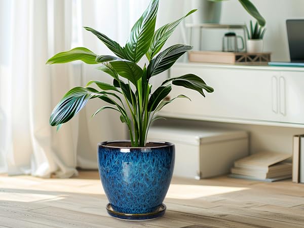 EPFamily durable ceramic planter with high-temperature firing for longevity
