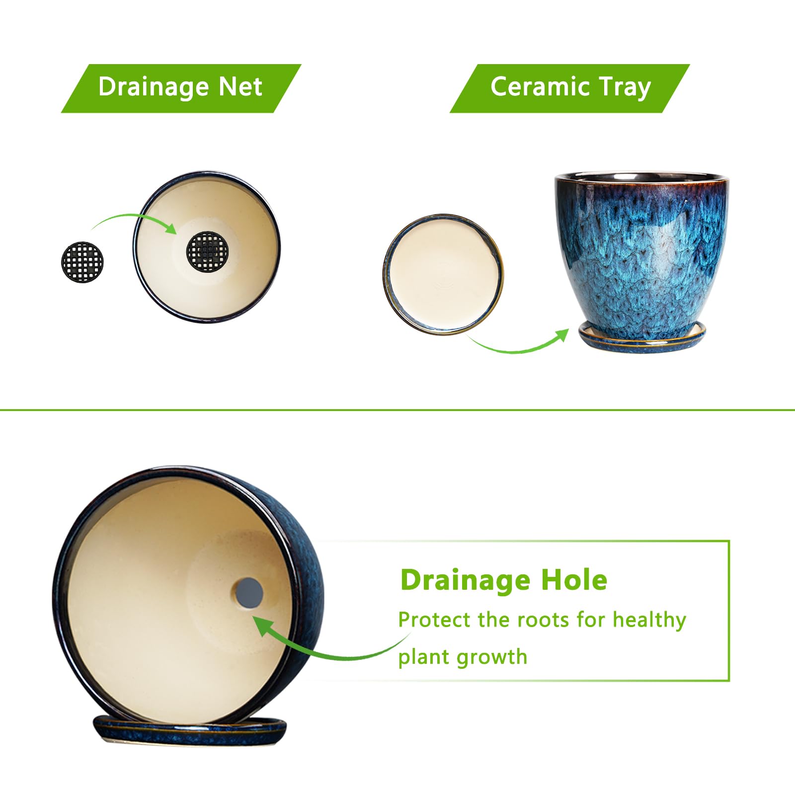 EPFamily pot suits both indoor and outdoor garden spots.