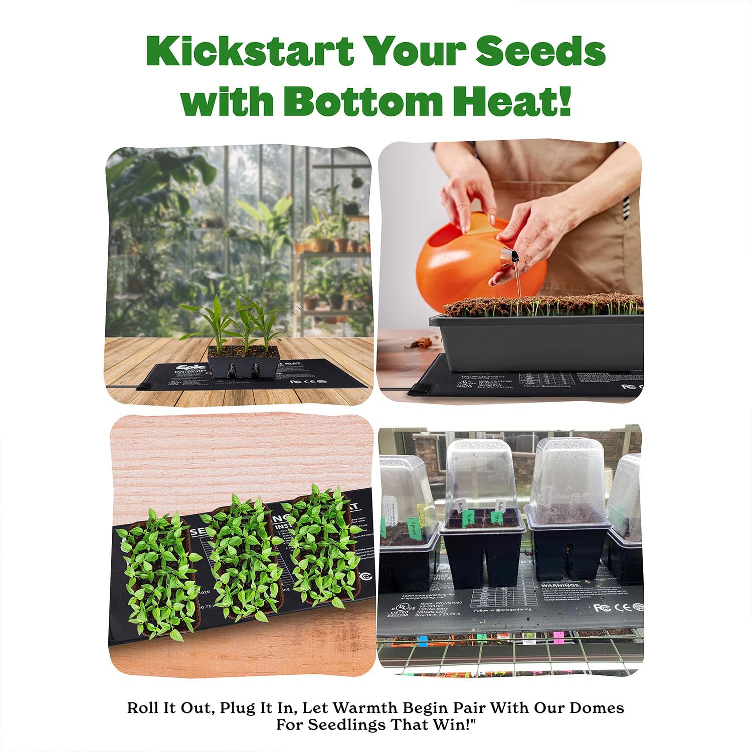 Epic Gardening Seedling Heat Mat 20W durable PVC construction for long-lasting indoor warmth.