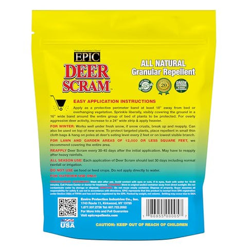 Perimeter barrier formed by EPIC REPELLENTS granules at 18 inches