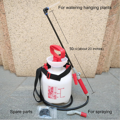 epizdiz watering can device on a hanging trough scenario in a garden