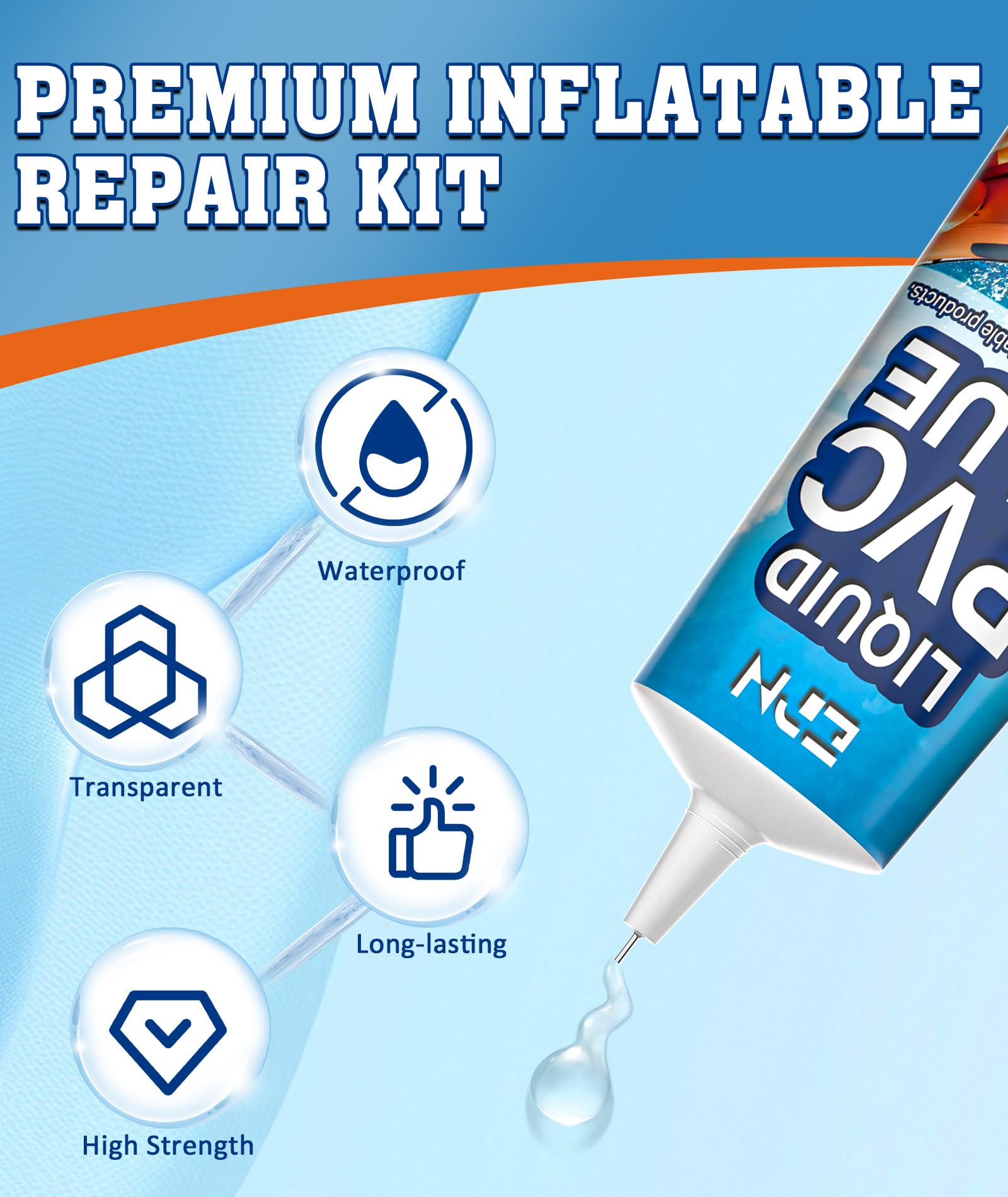 EPN patch for PVC tents and inflatable toys, easy outdoor repairs