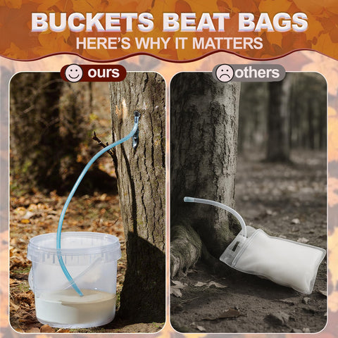 Epoacht taps installed for quick, reliable sap collection on trees