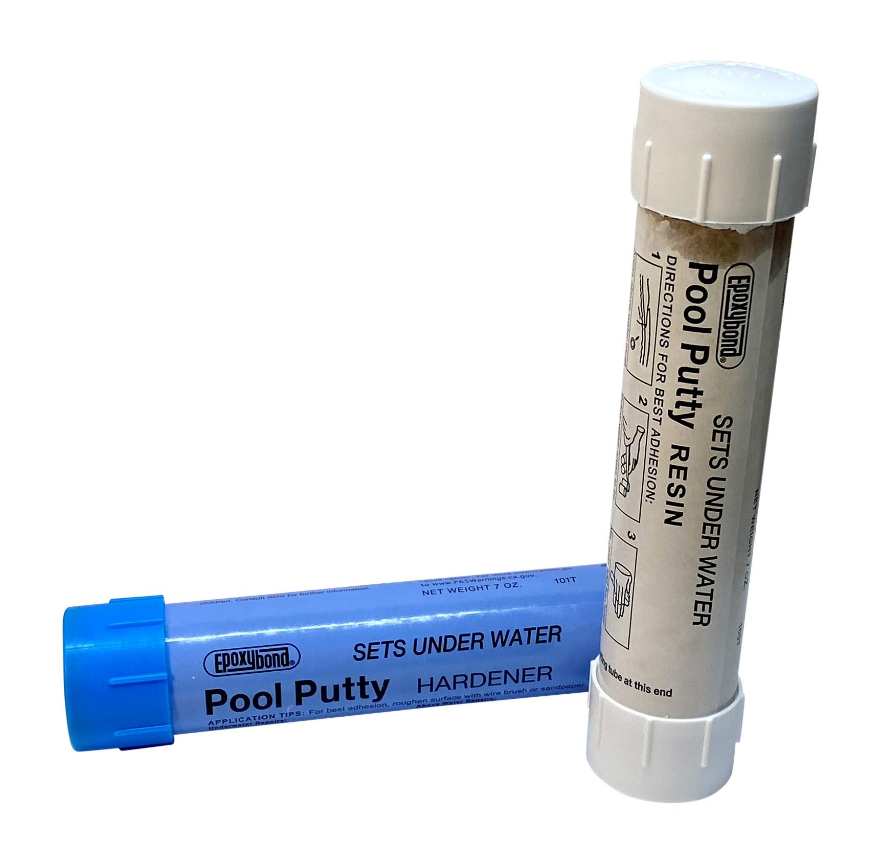 Epoxybond Atlas pool putty finished repair on plaster surface for long-lasting seal