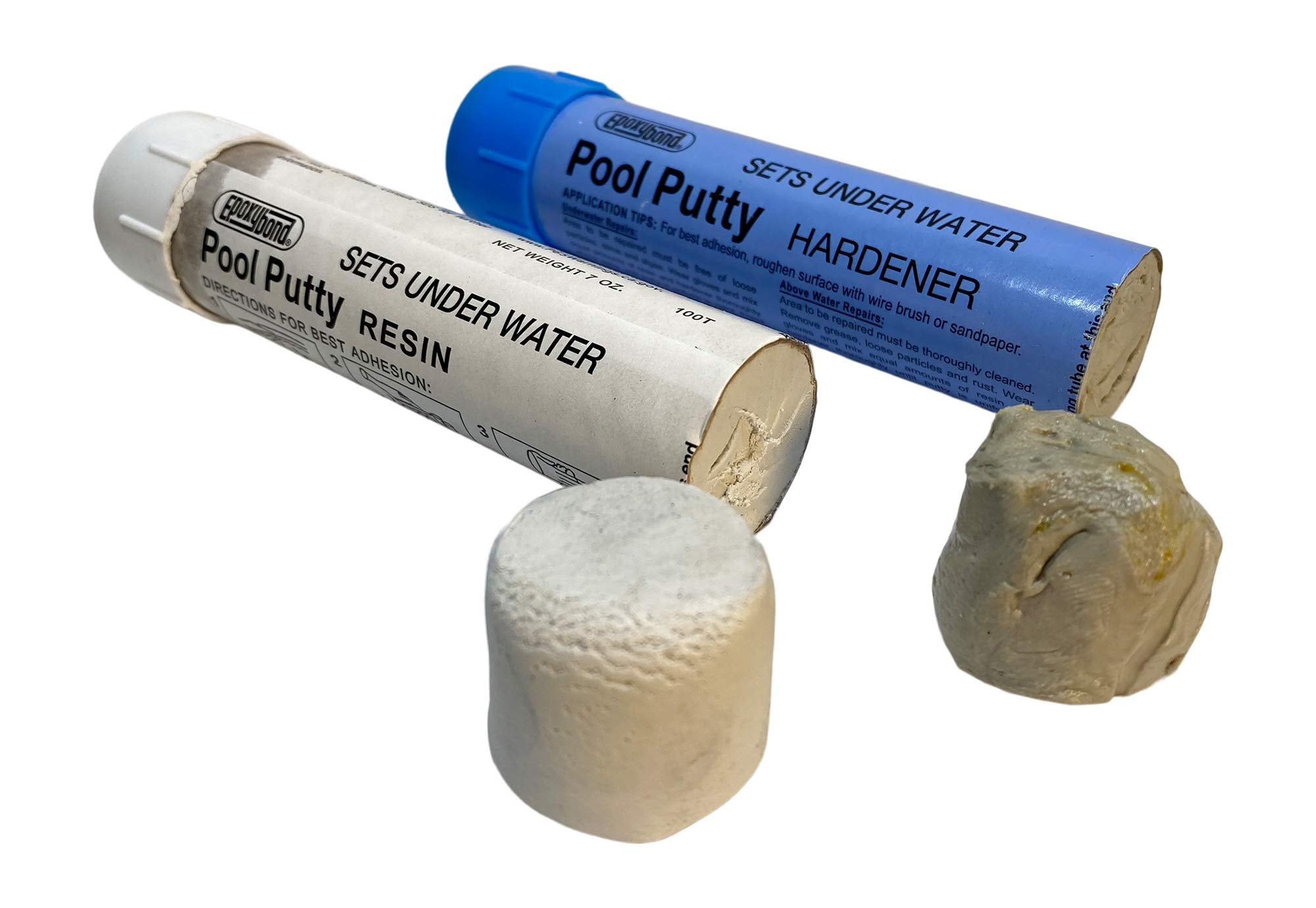 Epoxybond Atlas pool putty leak seal repairing a surface crack