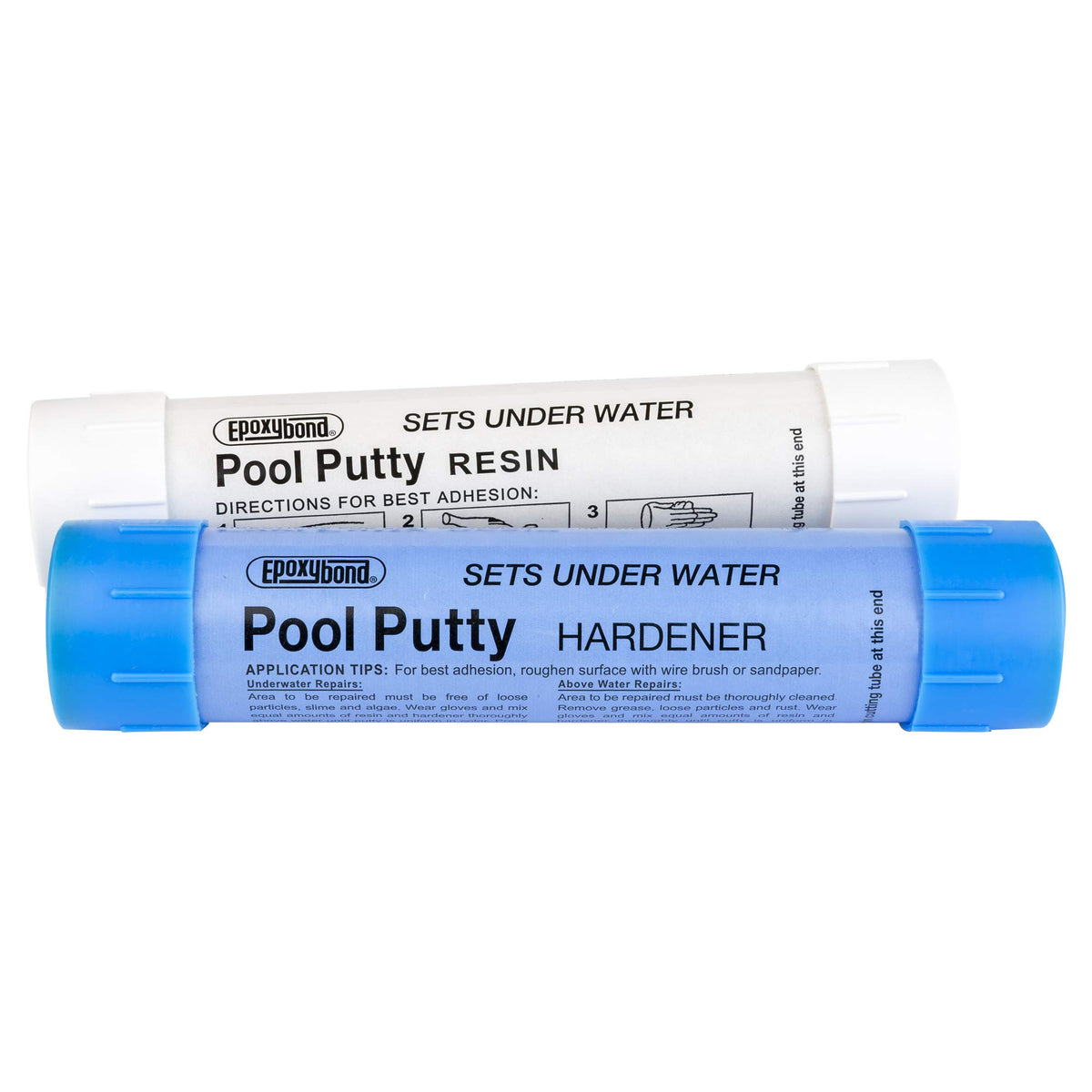 Epoxybond Pool Putty underwater leak repair on concrete wall, providing durable sealing without draining.