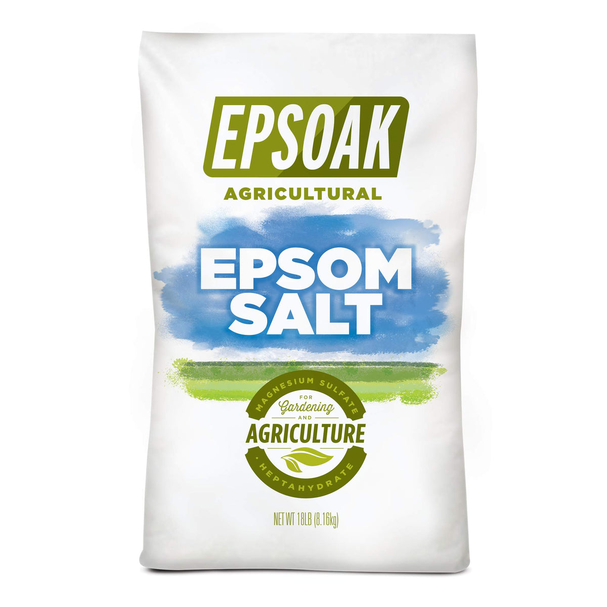 Epsoak bulk bag of agricultural grade epsom salt for reliable garden use and storage.