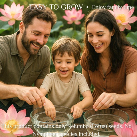EquSym lotus seed gift pack designed for garden enthusiasts and nature lovers.