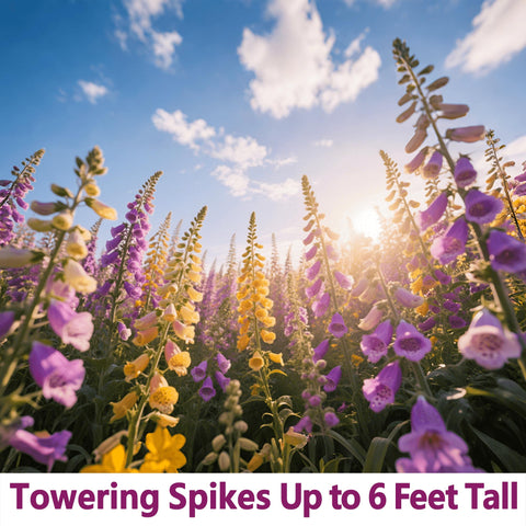 EquSym bulk foxglove enhances backyard landscaping with vertical interest and seasonal color.