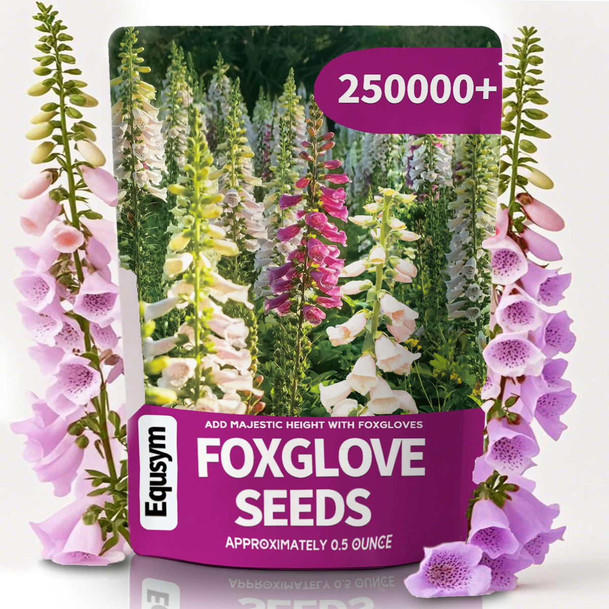 EquSym foxglove seeds bulk pack for borders boosts garden color and bulk planting options.