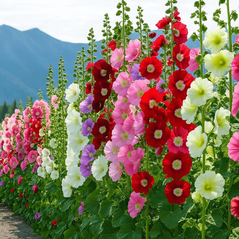 EquSym hollyhock seeds easy sowing for beginners