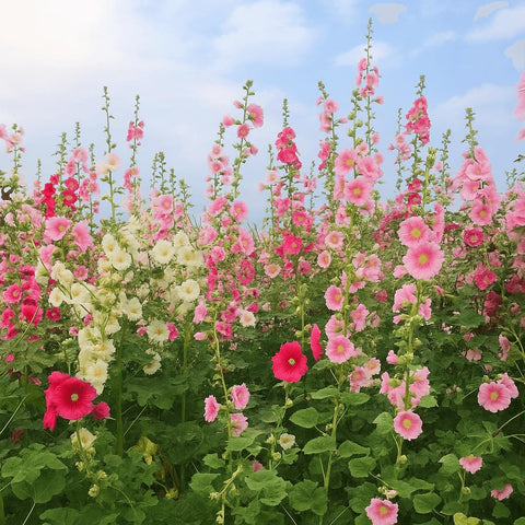 EquSym hollyhock seeds bloom summer through fall