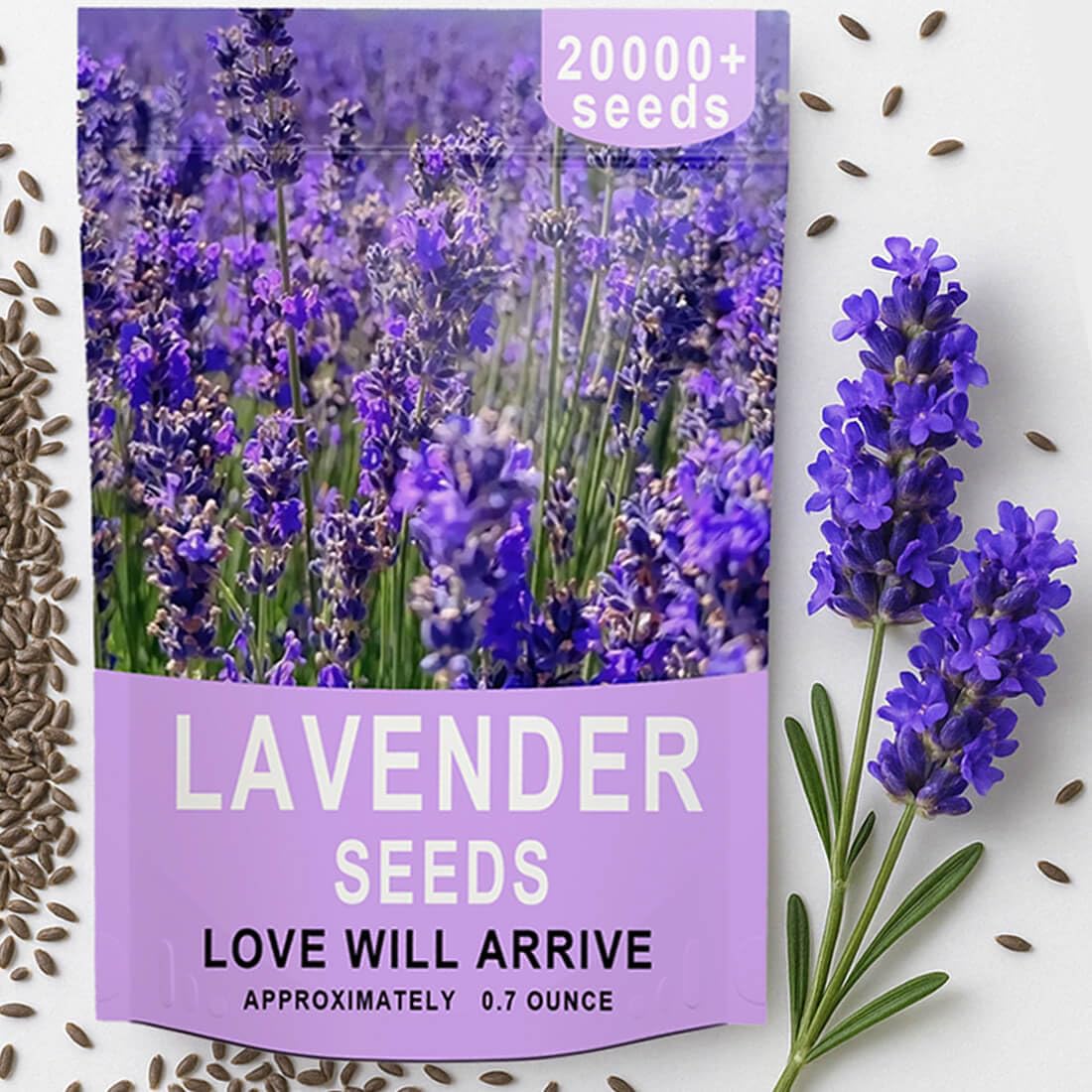 EquSym lavender seeds packaging with resealable pouch for easy storage