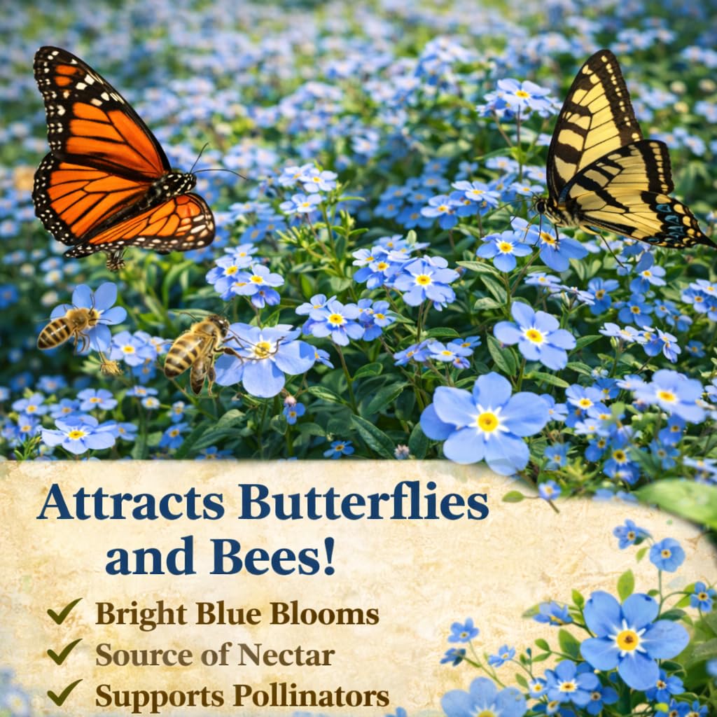 EquSym pollinator-friendly blue blooms attract bees and butterflies.