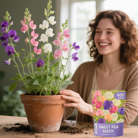 EquSym Sweet Pea Seeds naturally grown, chemical-free beauty