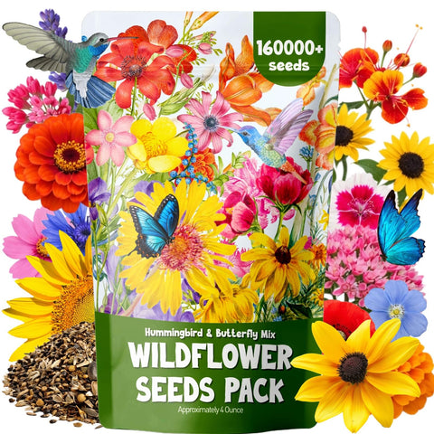 EquSym wildflower mix seeds in a 4oz bag for effortless garden color.