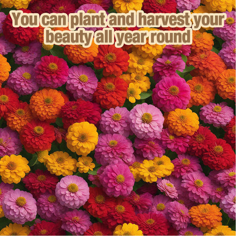 EquSym zinnia seeds with fast germination for quick blooms