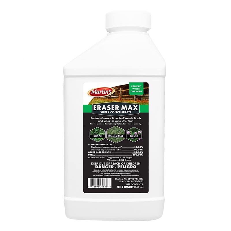 Eraser Max spray application on pathways targets weeds efficiently