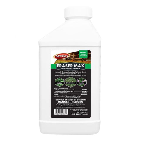 Eraser Max spray application on pathways targets weeds efficiently