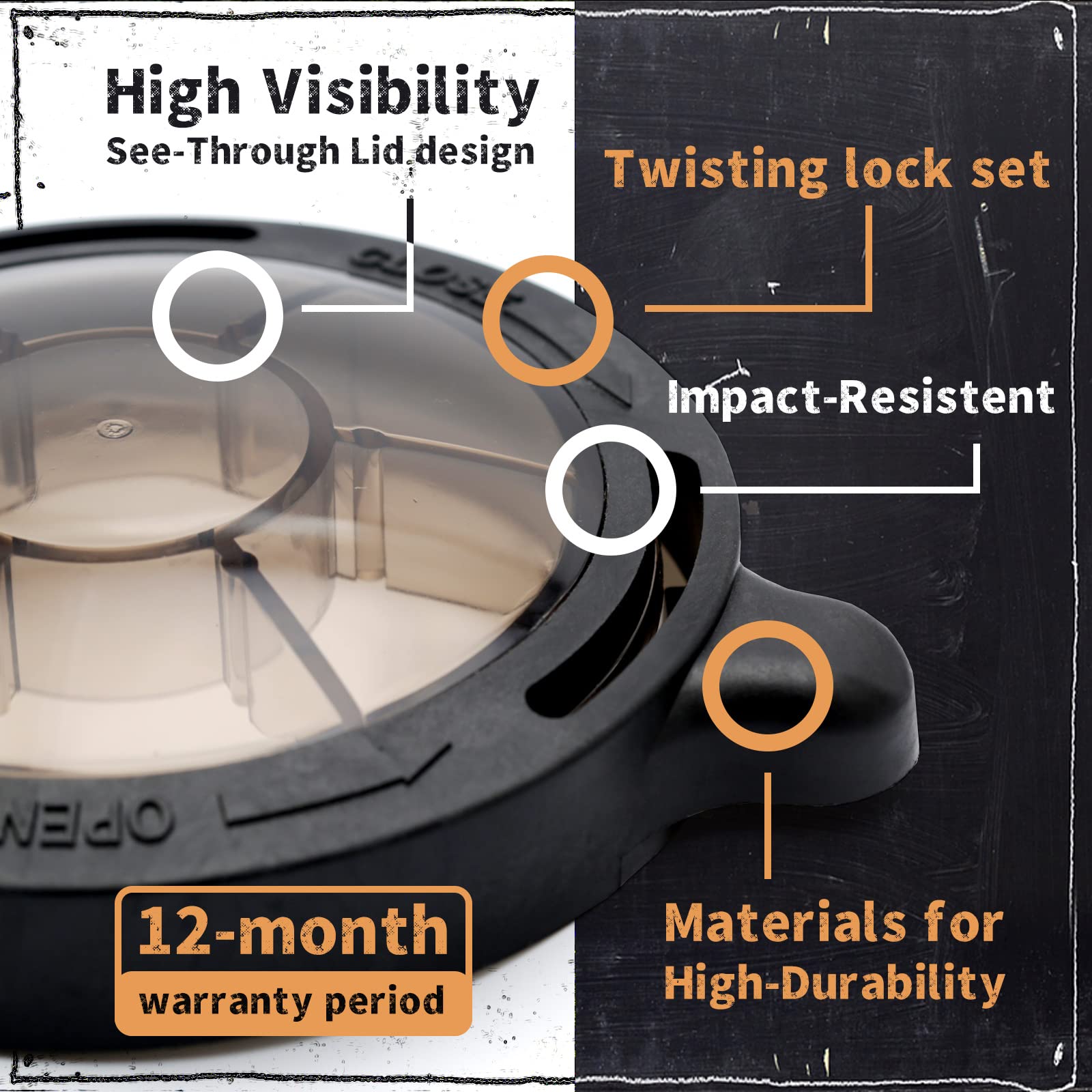 Erchon easy installation requires no tools to secure the basket and seal.