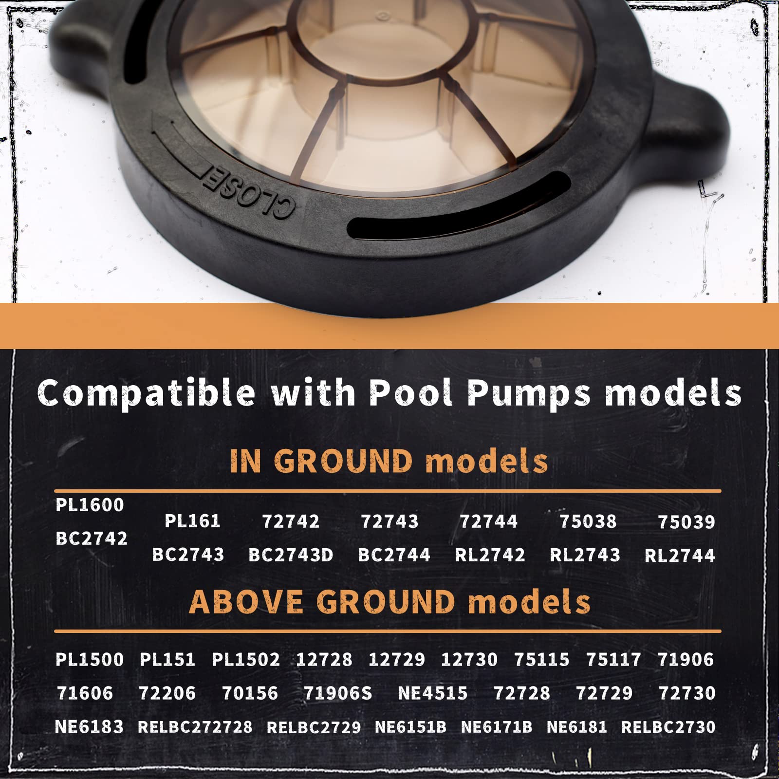Erchon pool pump lid provides a snug fit to shield components from elements.