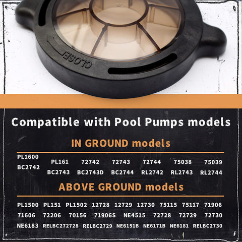 Erchon pool pump lid provides a snug fit to shield components from elements.