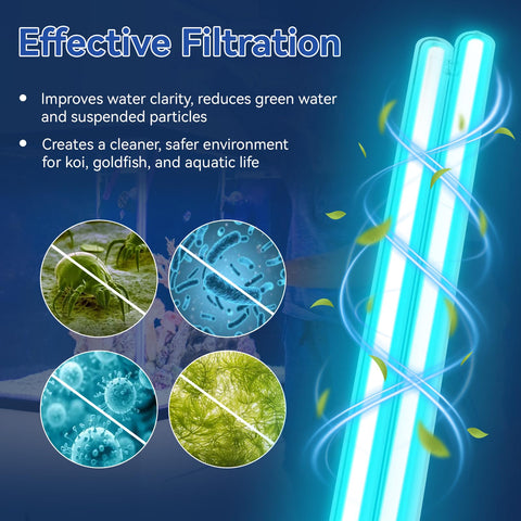 ERETOW UV bulb compatible with Jebao PU55/CW55 systems.