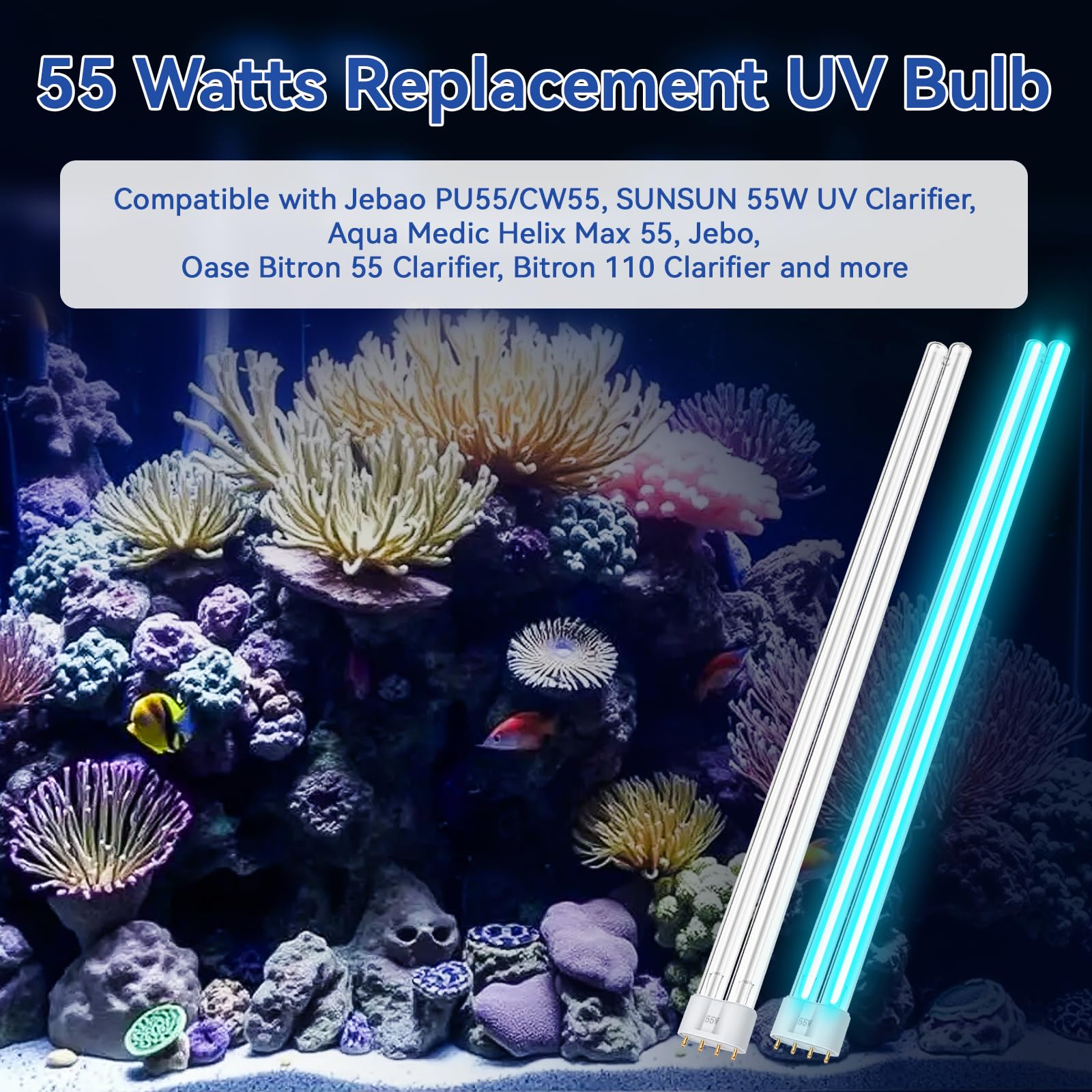 ERETOW UV pond clarifier bulb boosts water clarity in outdoor ponds.