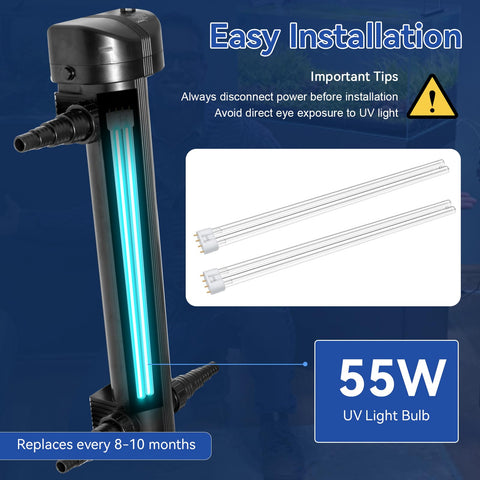 ERETOW quartz glass UV lamp designed for long-lasting performance.
